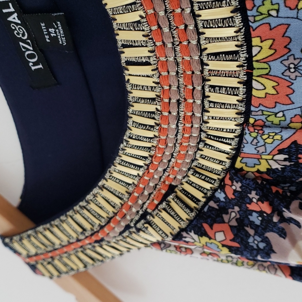 Roz & Ali sleeveless cleopatra neckline dress Size 14P
